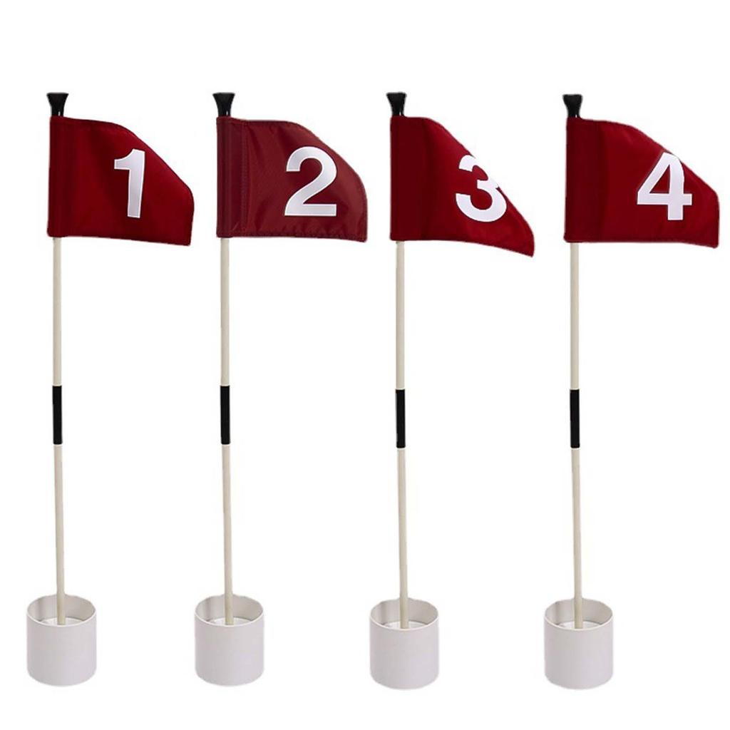 Golf Putting Green, Golf Flagpoles Golf Flags Portable Practice Putting for