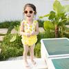 Girls' Cute Cartoon One-Piece Swimsuit - Korean Style, Quick-Drying Summer Swimwear