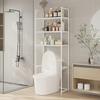1 Space-Saving Toilet Overhead Storage Rack 3-Layer Independent Frame With Toilet Paper Holder And Hooks, Easy To Assemble No Drilling Required