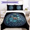 CyberDinosaur Laboratory Pattern Bedding,Quilt Set Quilt Cover Pillowcase Home Birthday Gift (1 * Duvet Cover + 2 * Pillowcase, Without Core)