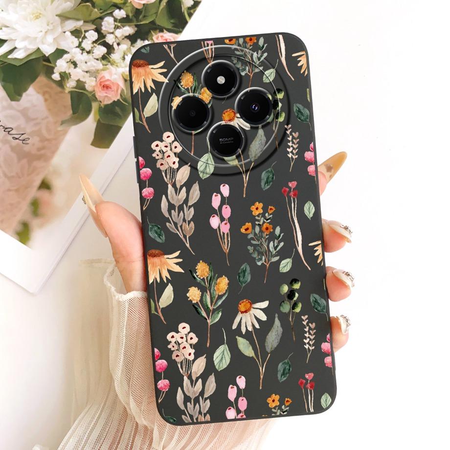Luxury Fashion Painting Phone Case For Xiaomi Redmi 14C 4G Back Cover Liquid Silicone Soft Bumper For Redmi A4 14R 5G Poco C75