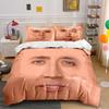 Realistic Face Print Pattern Bedding Duvet Cover Set  (1*Duvet Cover 2*Pillowcases, Without Duvet Insert)