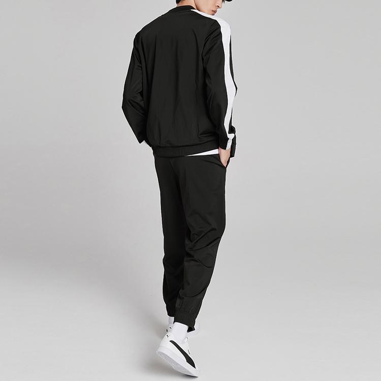 Puma Baseballová bunda a kalhoty Color Block Set Pánské aktivní oblečení Černá 847726-01