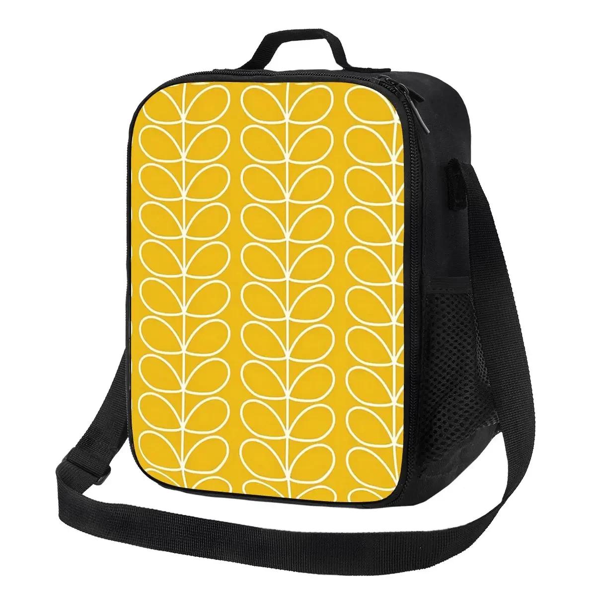 

Orla Kiely многосекционные изолированные сумки для обедов для середины века скандинавский цветок многоразовый термохолодильник еда бенто бокс школа 26.5x20x11.5CM бежевый