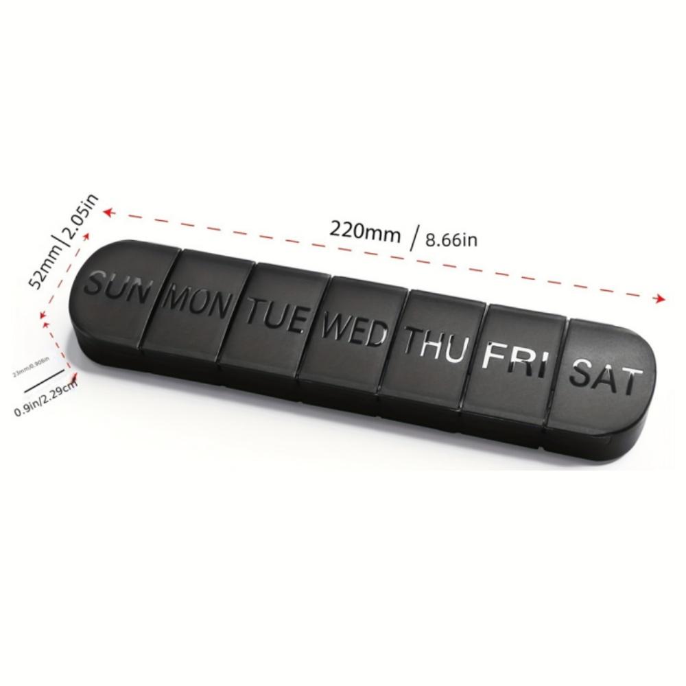 

Weekly Pill Case Portable 7 Days Medicine Tablet Box Travel Drugs Storage Organizer Vitamin Fish Oil Compartments Packaging Case чёрный