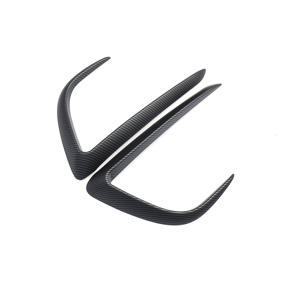 

Для Tesla Model Y ABS передняя противотуманная фара, украшение для бровей, нож, матовый черный, модификация из углеродного волокна, автомобиль MY-Subcarbon