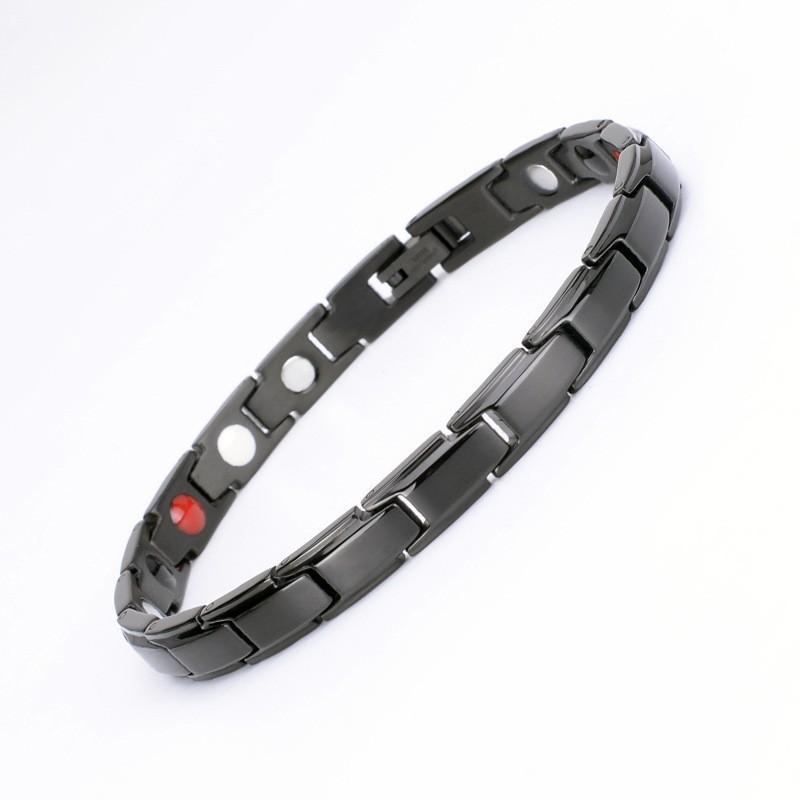 

Detachable magnet bracelet alloy couple bracelet чорний