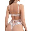 Blumen Spitzen-Bodysuit mit Trägern, rückenfrei, mit Schleife und Bügel