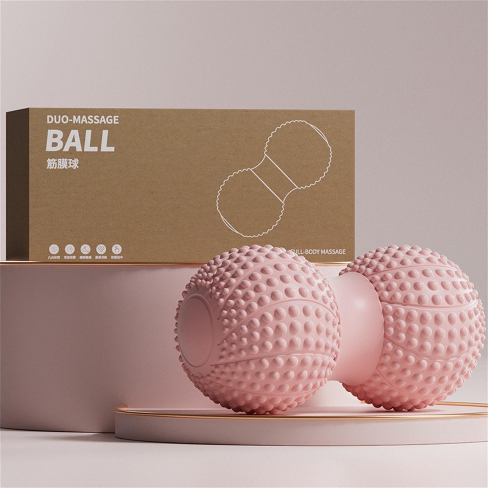 2pcs TPE Peanut Massage Ball For Foot Arch Muscle Relaxation Tool Gift For Friend Pink Box розовый