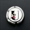 Foldable Bag Hanger Hook Purse Hook Handbag Hanger Table Hook Holder With Personalized Letter A-Z, Portable Table Hook For Women