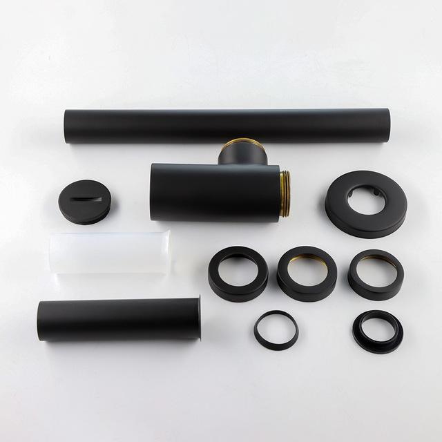 Brass Wash Basin Siphon Waste Pipe Drain for Sink Water Drainage Bottle Trap Drain Wall Extension for Basin Waste and Outlet