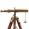 35.6 cm Brass Telescope with Wooden Tripod Gift Wedding, Thanksgiving, Chinese New Year, Christmas, Table top, Home, Office Decor