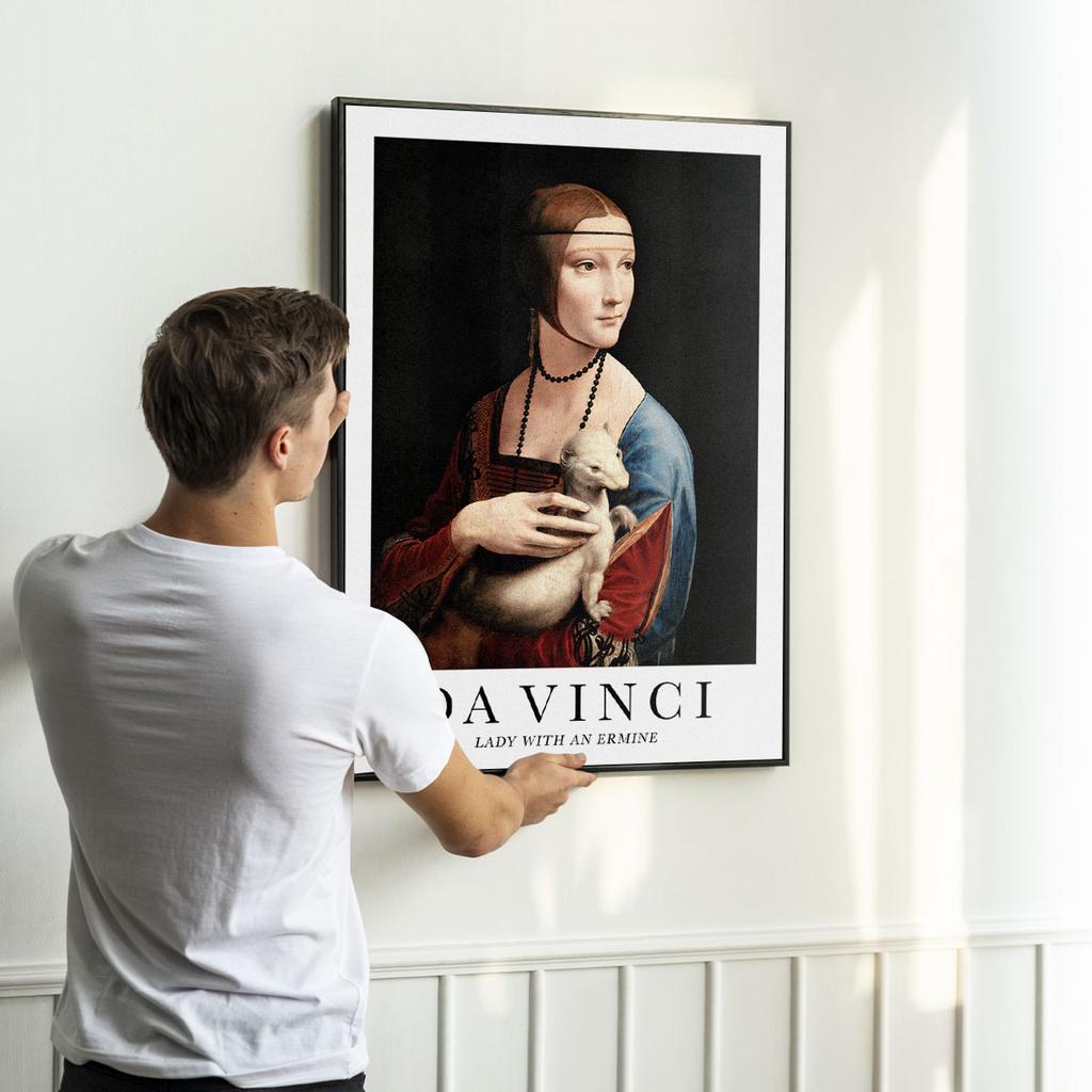 Poster In Frame Leonardo Da Vinci Lady with an Ermine