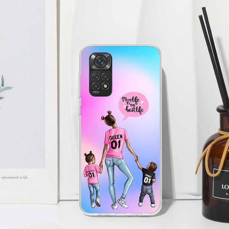 Woman Fashion Girl Super Mom Baby Phone Case For Xiaomi Redmi Note 15 13 14S 14 Pro Plus 12S 11S 10S 12 11E 10 11T Art Fundas Ba