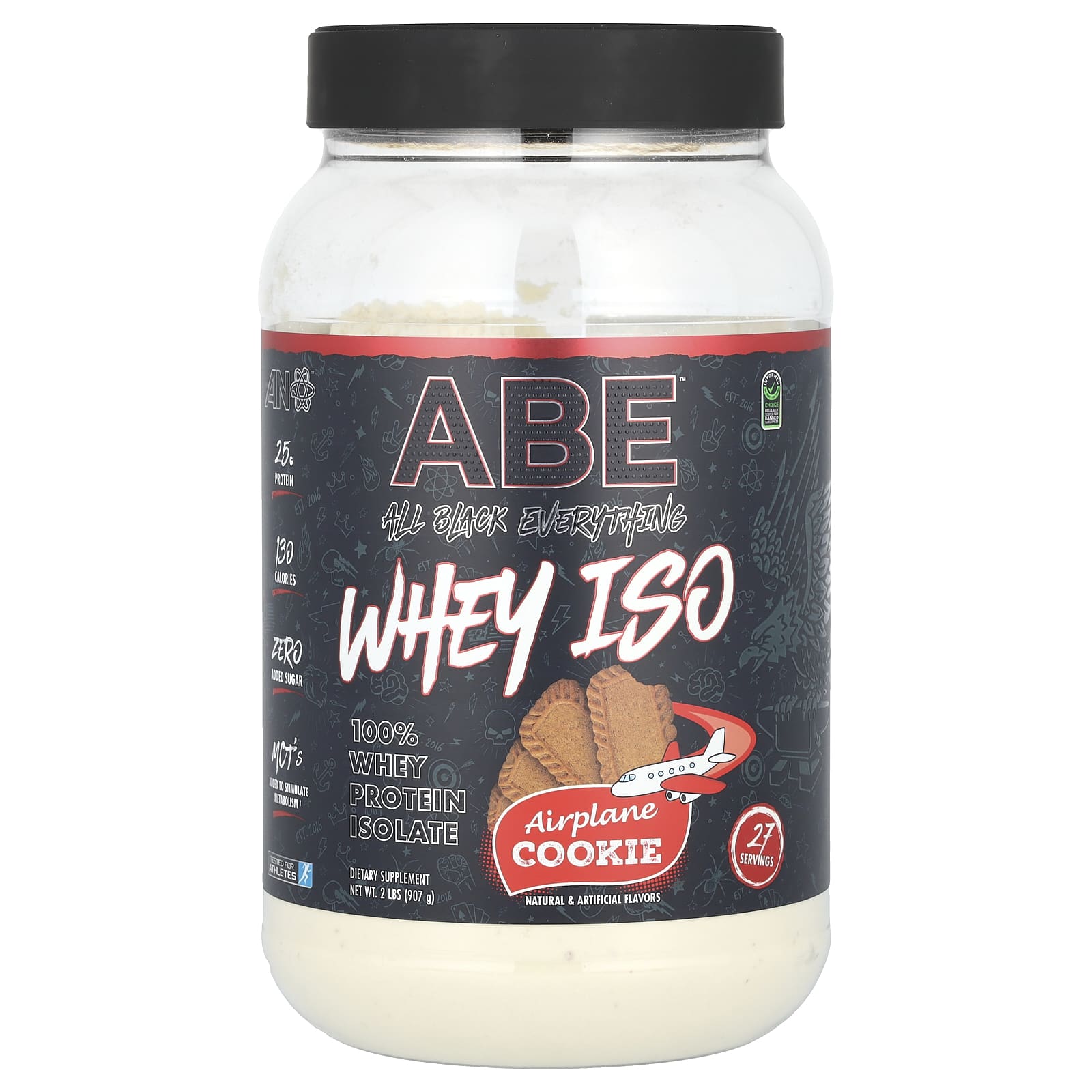 

ABE, Whey ISO, Airplane Cookies, 2 lbs (907 g)