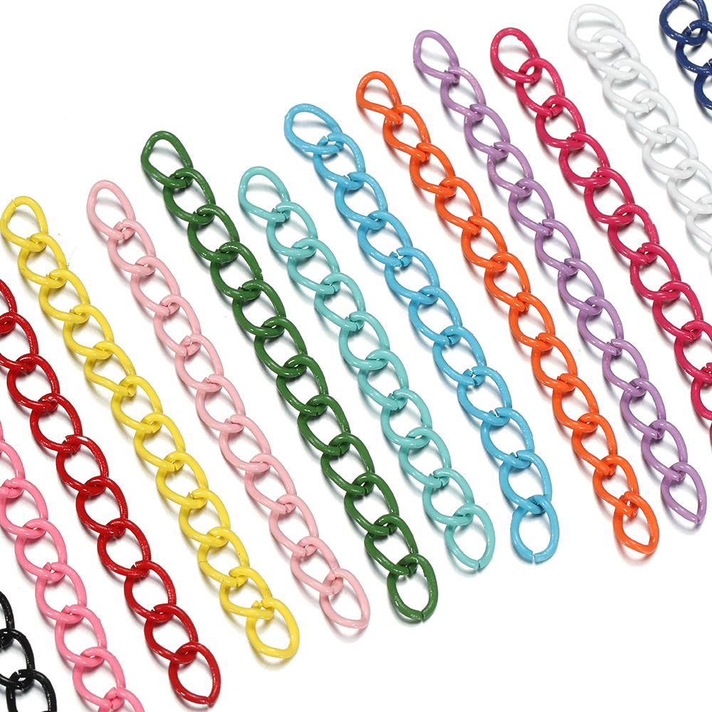 30pcs 4.5cm Colourful Necklace Extension Chain Bulk Bracelet Extended Chains Tail Extender For DIY Jewelry Making Supplies
