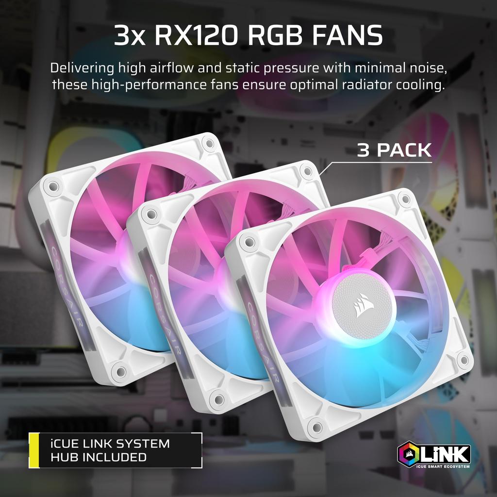 CORSAIR Hydro X Series iCUE LINK XH505i RGB Custom Cooling Kit White (CX-9070019-WW)