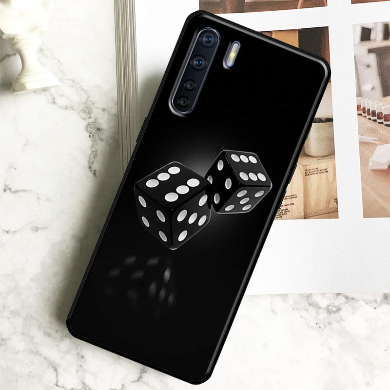 Dices Poker Casino Case For Oppo A98 A78 A18 A38 A58 A40 A60 A80 A16 A76 A96 A17 A77 A74 A94 A54 A57S A15 Cover