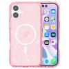 For iPhone 16 Case Compatible with MagSafe Sparkly Glitter PC+TPU Phone Cover