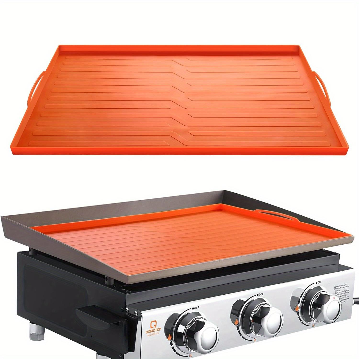 

Силиконовый защитный коврик для гриля для 36 дюймов Blackstone, сверхмощный многоразовый пищевой гриль-барбекю, верхняя крышка с ручкой-ремешком, защитная сковорода оранжевый