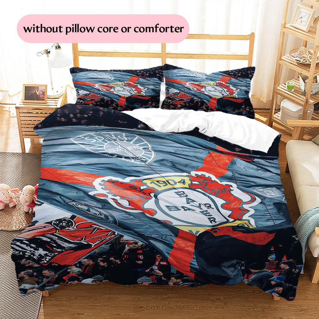 Leverkusen 04 Pattern Bedding Home Decoration Birthday Gift ( 1 Duvet Cover + 2 Pillowcase, Without Core),fan Merchandise.