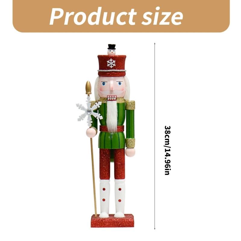Personalized Nutcrackers Figurine Stylish Festival Figure Nutcrackers Ornament Wood Table and Shelf Decors