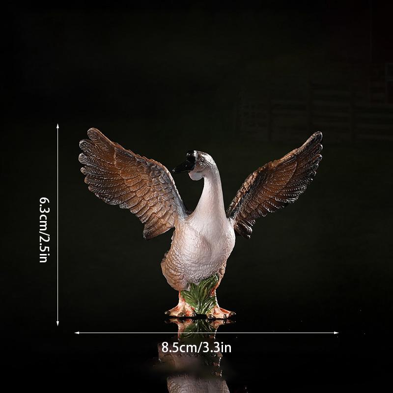 Realistic Animal Model Simulated Poultry Figurines Miniatures Mini Farm Dog Duck Cock Models Ornaments For Children Kids Gifts