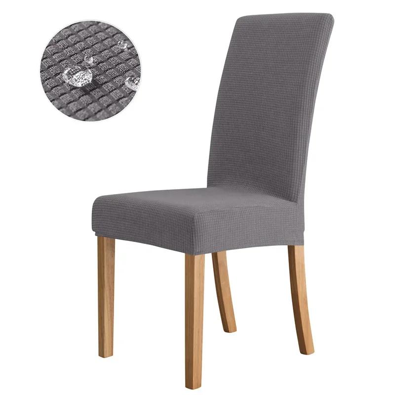 Waterproof Chair Cover Dining Room Stretch Chair Covers for M Large Chair Polar Fleece Seat Slipcovers for Party Wedding Home