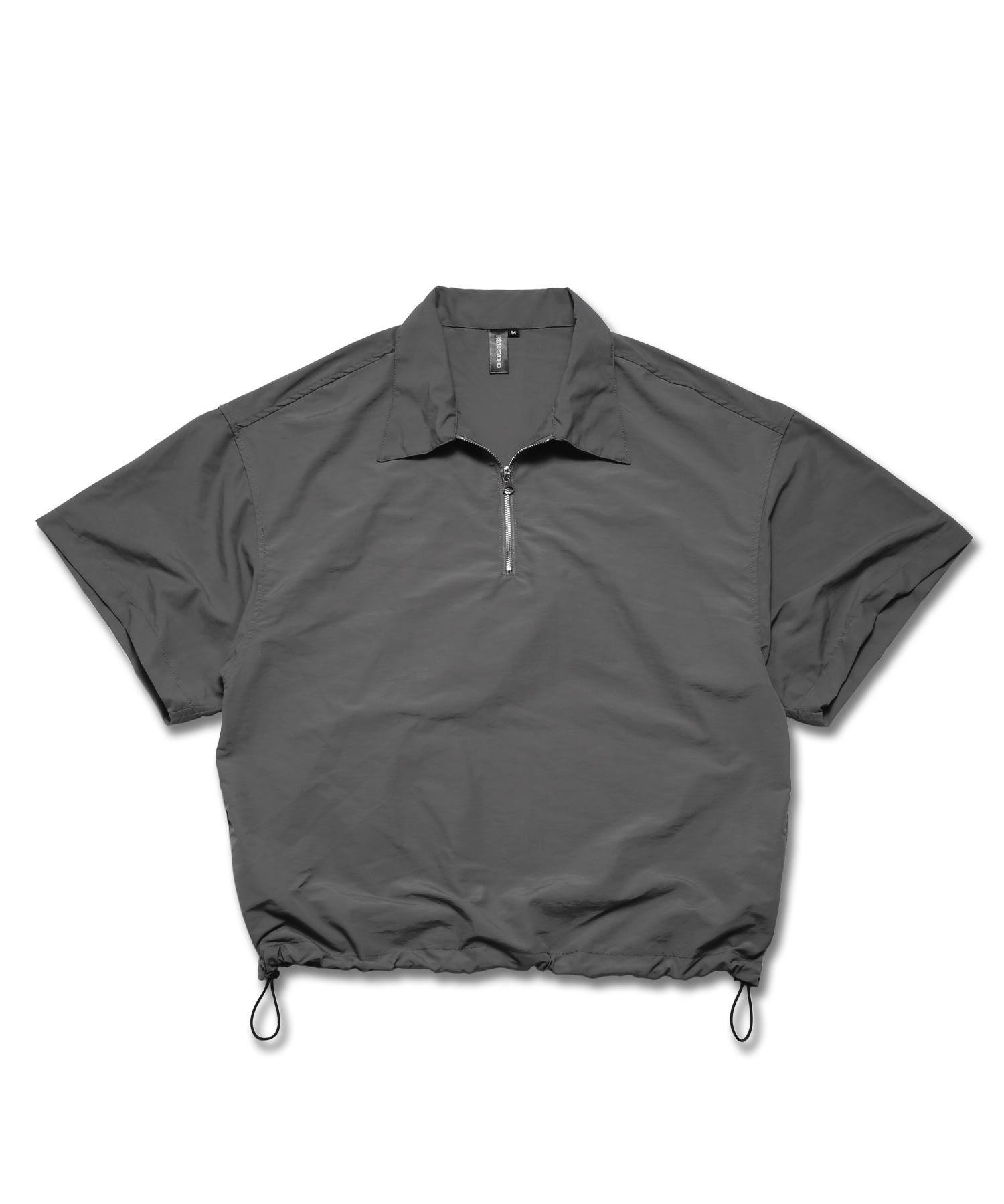 Rock Psycho Nylon Half Zip Shirt Gray L