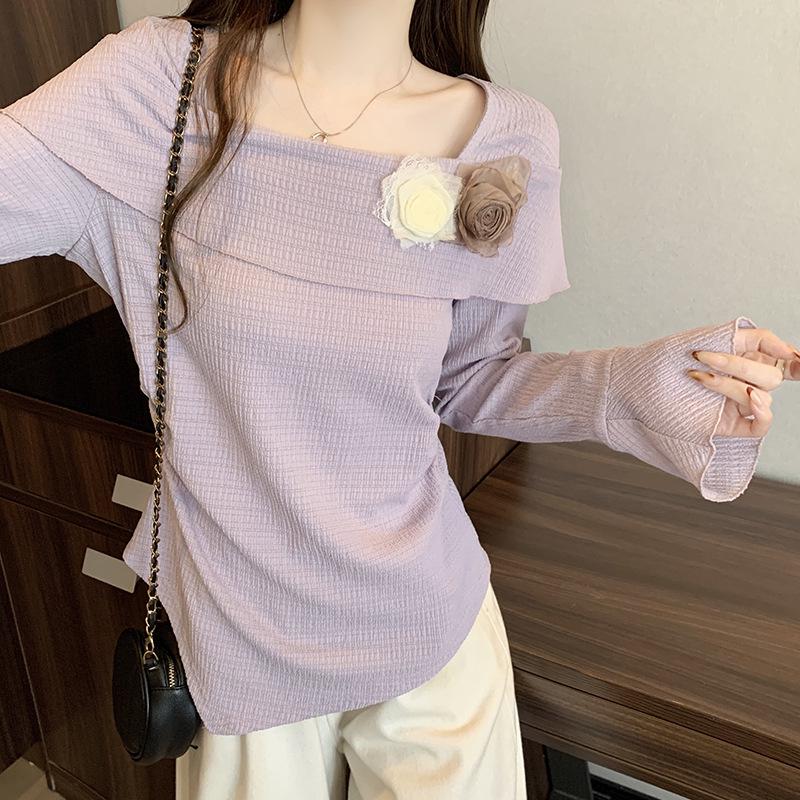 2026 Spring Plus Size Women s Floral Ruffle Bell Sleeve Top 3XL Plus