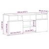 VidaXL TV Cabinet with LED Lights Artisan Oak Engineered Wood, TV Stand, Media Unit, TV Console, Furniture 856352