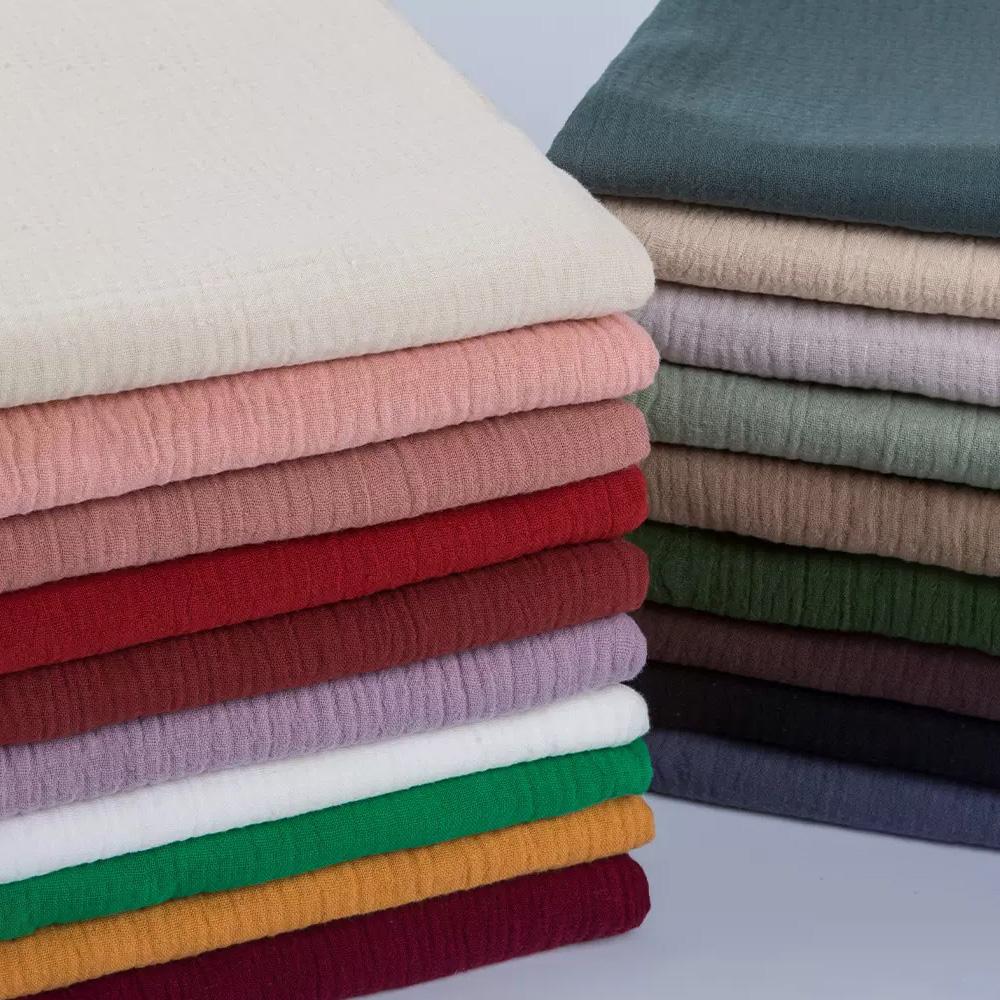 Double-layer Gauze Fabric Soft Pure Cotton Cloth For Sewing Summer Clothes Dress Mosquito Proof Pants Handmade DIY 100*135cm