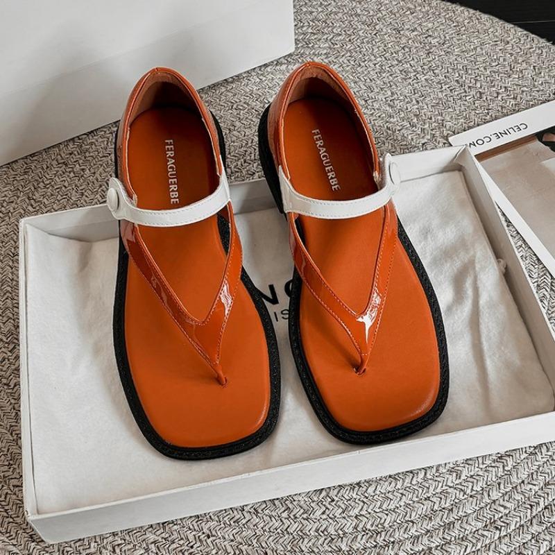 Fashion Fashion Black Women's Beach Shoes Thick Sole Soft PU Leather Platform Flat Sandals for Lady 2025 Summer Casual Light Footwear