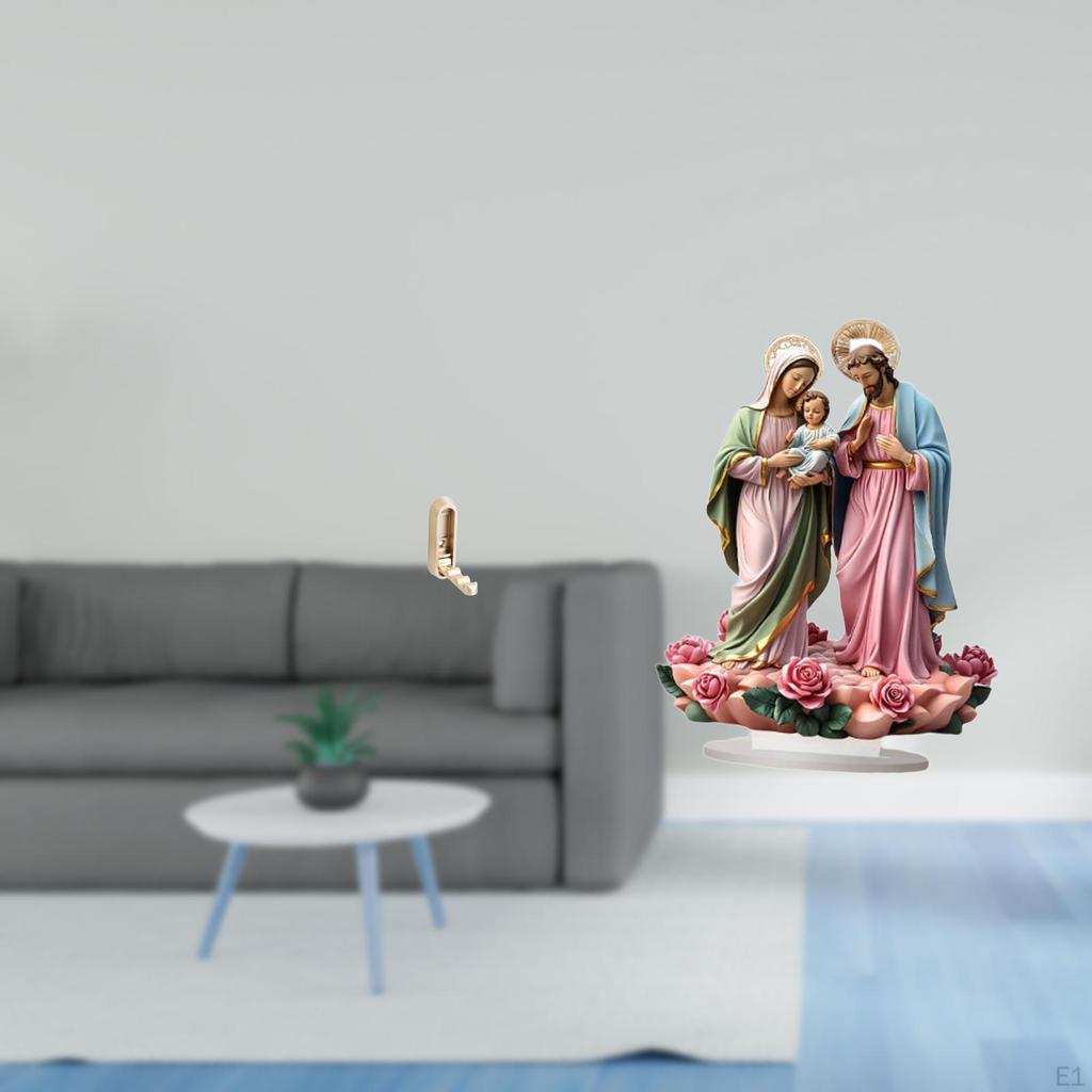 Foldable Wall Hook Organizer And 2D Acrylic Desktop Decor Unique Tabletop Ornament for Bathroom
