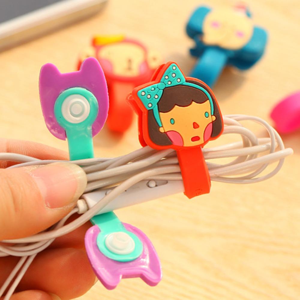 

2 шт. милый органайзер для шнура с защитой от намотки, органайзер для кабеля для передачи данных, кабель для наушников