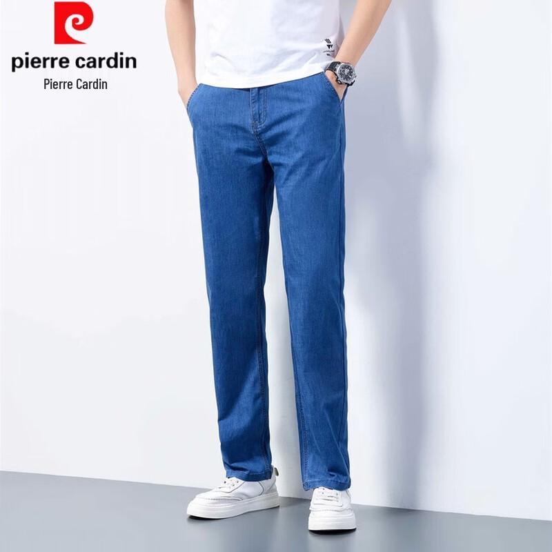 Pierre Cardin Men's Summer Ice Silk Straight Jeans