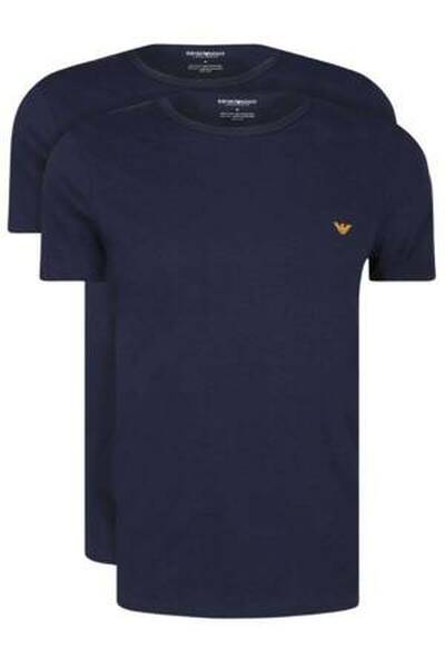 Emporio Armani Men's T-shirt 2 Pack Navy Blue, Size L