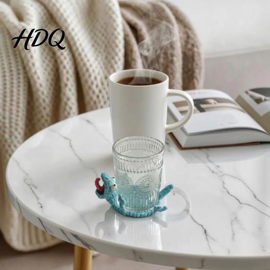 Masa Koruyucu Bardak Altlığı Tığ İşi Kertenkele Bardak Altlığı Komik El Yapımı Hayvan Bardak Altlığı 3D Örgü Sıcak İçecek için Masa Üstü Sevimli Isıya Dayanıklı Dökülmez Mat