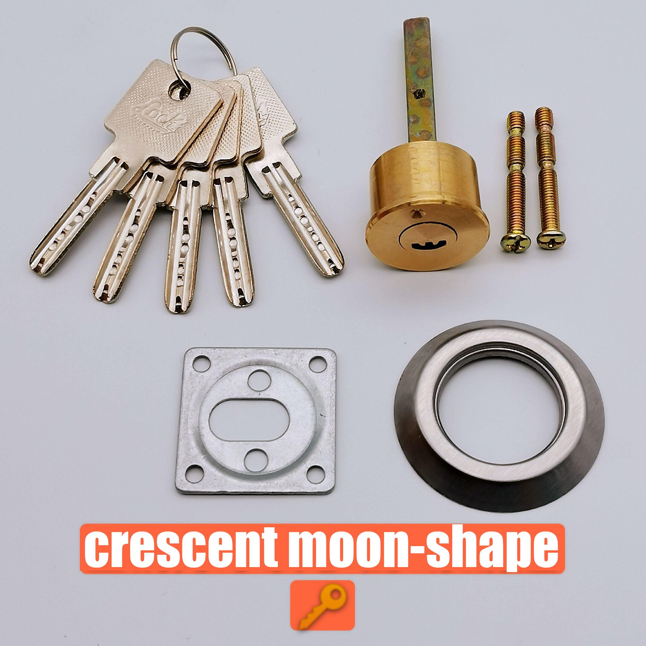Universal type Pure Copper Door Lock Cylinder with 5 Key Rotary Switch for Door Lock Cylinder Replacement Parts Hardware A Type