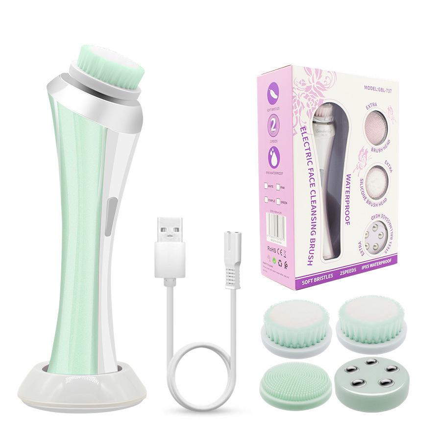 Multi-Functional Waterproof Electric Facial Cleanser & Massager with USB Charging