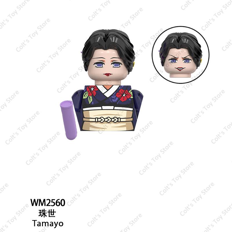 Demon Slayer Mini Action Figures Hot Anime Dolls Bricks Kamado Tanjirou Kibutsuji Muzan Building Blocks Model Toys Kids Gift Set