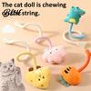 Teething Cat Toy Cotton Rope Toy Silent Plush Cloud Carrot Cheese Chew Stuffed