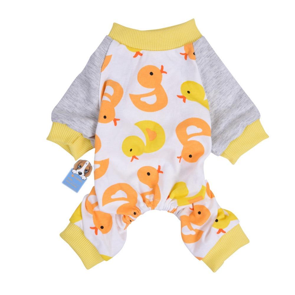 Pet clothes pajamas with elastic washable wear-resistant cotton pajamas dog clothing puppy home