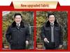 Men's Winter Coat for Seniors - Thickened Cotton Padded Jacket with Buttons for Ages 70-80