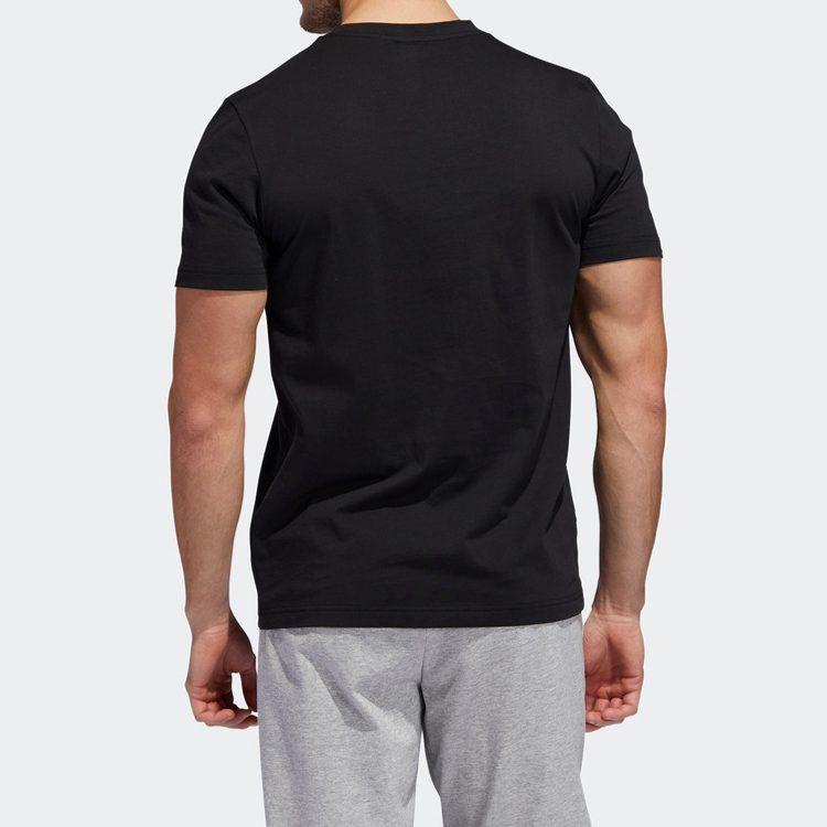 Adidas T Shirts Men's Black Crew Neck Moderate Straight Fit EI4607