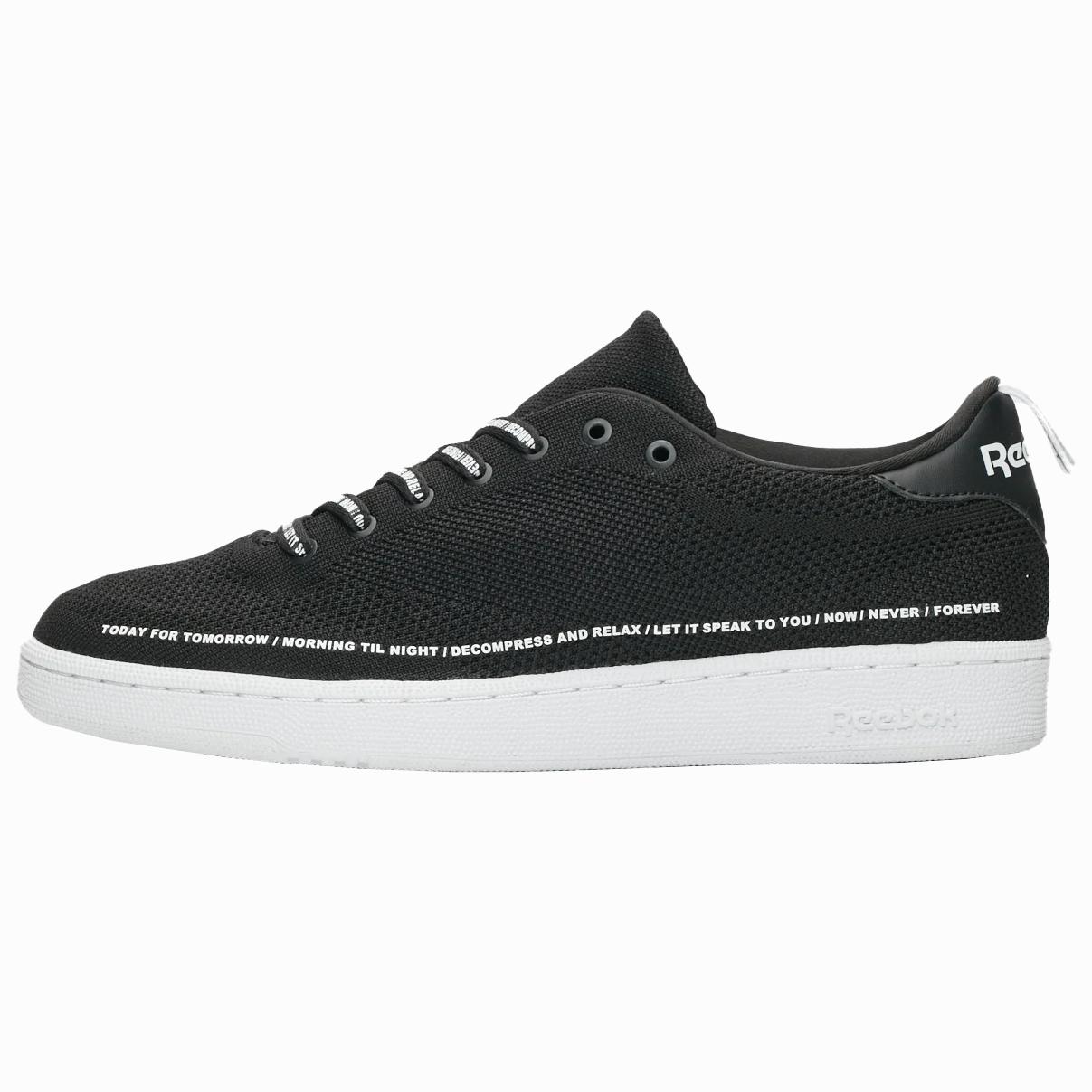 PUBLISH x Reebok Club C Ultk Тканевые Низкие Кеды для Скейтборда Мужские Черно-белые CN0378 40