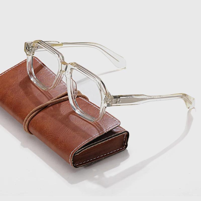 

2025 New Square Women Glasses Frame High Quality Acetate Handmade Fashion Retro CHENGER Men Myopia Reading Prescription Eyeglass