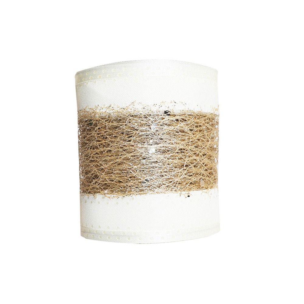 DIY Craft Christmas Mesh Ribbon Linen Bow Making Christmas Wrapping Ribbon Handmade Flexible Xmas Tree Ribbon Handmade Supplies