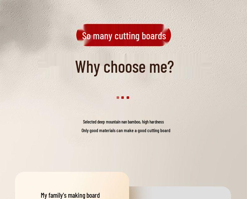 Round Nan Bamboo Extra Thick Chopping Block: Mold-Proof, Heavy-Duty Cutting Board for Meat