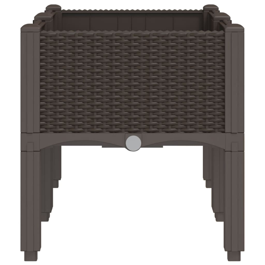 Planter with Legs Brown 80 x 40 x 42 cm PP